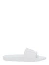 Valentino Garavani Whitesandals With Open Toe And Embossed Logo In Rubber Man
