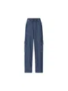 Valentino Garavani Wide-leg Cargo Jeans In Blu