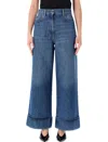 Valentino Garavani Denim Trousers With V Gold In Blue