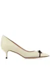 Valentino Bepointy 45 Bow-embellished Two-tone Leather Pumps