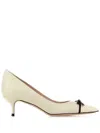 Valentino Bepointy 45 Bow-embellished Two-tone Leather Pumps