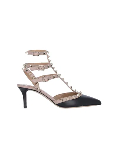 Valentino Garavani With Heel In Black+poudre