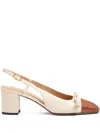 Valentino Leather Valet Du Roi Slingback Heels 60 In Nude