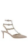 Valentino Rockstud Ankle Strap T. 65 In Beige
