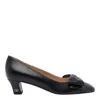 Valentino Bowow 45 Laminated Leather Pumps In Black