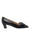Valentino Bowow 45 Laminated Leather Pumps In Black
