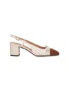 Valentino Leather Valet Du Roi Slingback Heels 60 In Nude