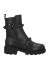 Valentino Garavani Woman Ankle Boots Black Size 8 Soft Leather In Black