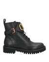 Valentino Go Logo Embellished Leather Ankle Boots In Black