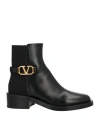 Valentino Vlogo Signature Calfskin Ankle Boot 30mm In Black