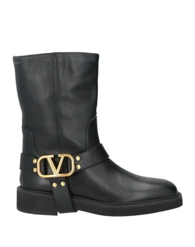 Valentino Garavani Valentino Vlogo Signature Leather Boot In Black