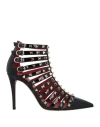Valentino Alcove Rockstud Patent-leather Ankle Boots In Black