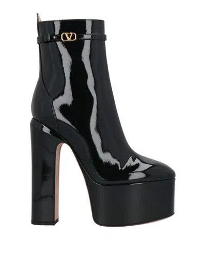 Valentino Garavani 165mm Tan-go Leather Boots With Logo In Black