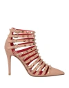 Valentino Garavani Woman Ankle Boots Blush Size 7 Leather In Pink