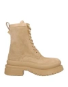 Valentino Garavani Woman Ankle Boots Beige Size 7.5 Leather