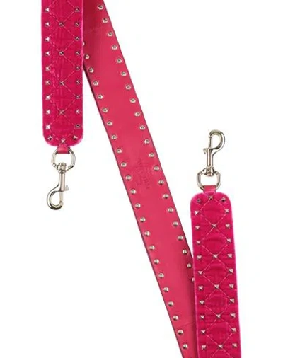 Valentino Garavani Woman Bag Strap Fuchsia Size - Textile Fibers In Pink