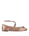 Valentino Garavani Woman Ballet Flats Blush Size 7 Leather In Pink
