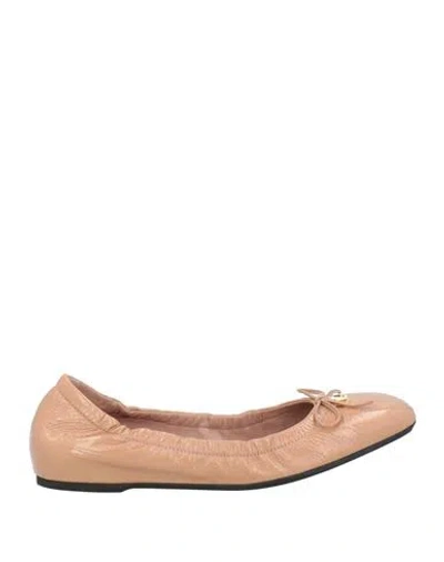 Valentino Garavani Woman Ballet Flats Beige Size 6 Leather In Neutral