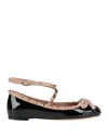 Valentino Rockstud Ballerina Patent-leather Pumps