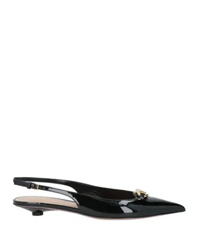 Valentino Garavani Woman Ballet Flats Black Size 6 Leather