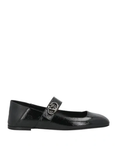VALENTINO GARAVANI VALENTINO GARAVANI WOMAN BALLET FLATS BLACK SIZE 7 LEATHER