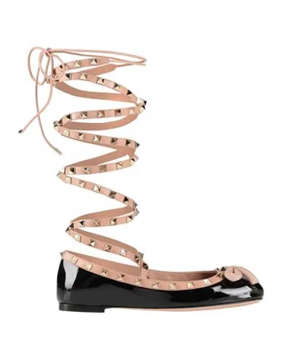 Valentino Garavani Woman Ballet Flats Black Size 8 Leather