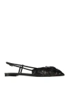 Valentino Garavani Vlogo Signature Patent Leather Slingback 20mm Woman Black 42 In Black