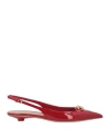 Valentino Patent Leather Slingback With Vlogo Signature Detail In Red