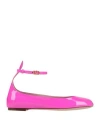 VALENTINO GARAVANI VALENTINO GARAVANI WOMAN BALLET FLATS FUCHSIA SIZE 11 LEATHER