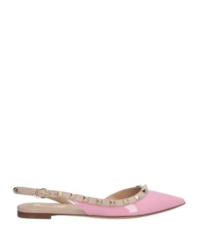 Valentino Garavani Woman Ballet Flats Pink Size 5 Leather