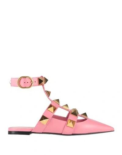 Valentino Garavani Woman Ballet Flats Pink Size 6 Leather