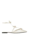 Valentino Garavani Woman Ballet Flats White Size 7.5 Soft Leather