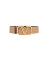 Valentino Garavani Woman Belt Beige Size 34 Soft Leather