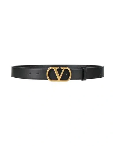 Valentino Garavani Woman Belt Black Size 34 Leather