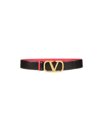 Valentino Garavani Vlogo Leather Reversible Belt In Multicolour