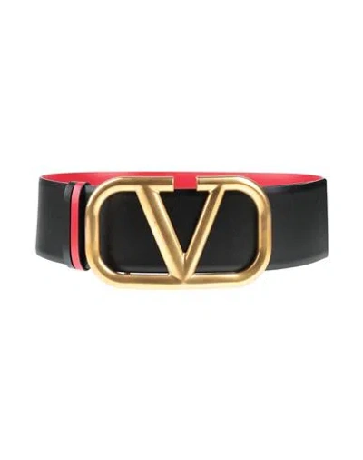 Valentino Garavani Woman Belt Black Size 38 Leather