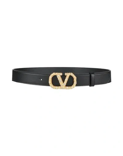 Valentino Garavani Woman Belt Black Size 38 Leather