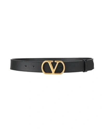Valentino Garavani Woman Belt Black Size 38 Leather