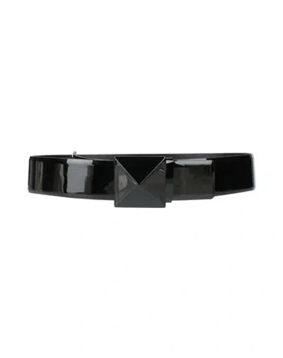 Valentino Garavani Woman Belt Black Size 39.5 Leather