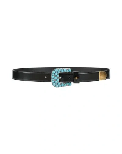 VALENTINO GARAVANI VALENTINO GARAVANI WOMAN BELT BLACK SIZE 39.5 LEATHER