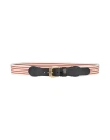Valentino Garavani Woman Belt Black Size 39.5 Textile Fibers, Leather In Black