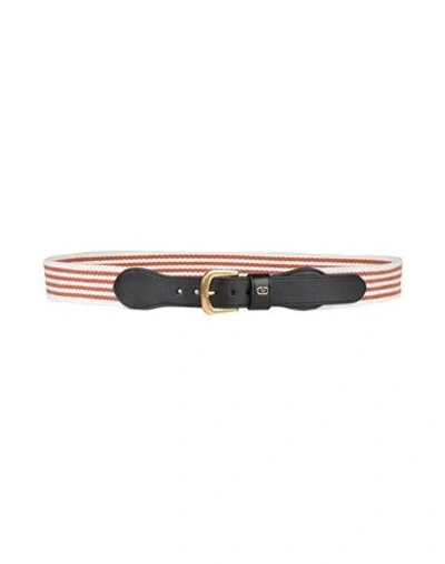 Valentino Garavani Woman Belt Black Size 39.5 Textile Fibers, Leather