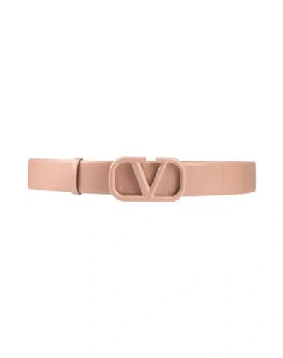 Valentino Garavani Woman Belt Blush Size 30 Leather In Pink