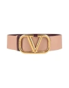 Valentino Garavani Woman Belt Blush Size 36 Leather In Pink