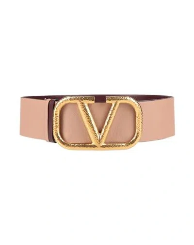Valentino Garavani Woman Belt Blush Size 36 Leather In Pink