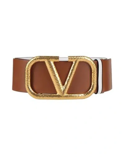 Valentino Garavani Woman Belt Brown Size 26 Leather