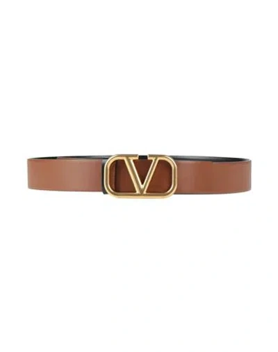 Valentino Garavani Woman Belt Brown Size 38 Leather