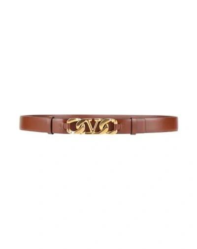 Valentino Garavani Woman Belt Brown Size 38 Leather