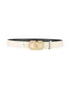 Valentino Garavani Woman Belt Cream Size 38 Leather In Neutral