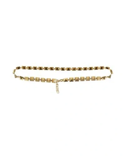 Valentino Garavani Woman Belt Gold Size 38 Metal